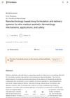 Nanotechnology-based drug formulation and delivery systems for skin medical aesthetic dermatology: mechanisms, applications, and safety