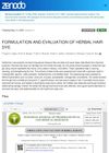 FORMULATION AND EVALUATION OF HERBAL HAIR DYE