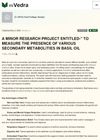 A Minor Research Project Entitled: To Measure the Presence of Various Secondary Metabolites in Basil Oil