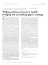 Wellness Claims and Men's Health: Bridging the Counseling Gap in Urology