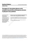 The Impact of 1-Hour Plasma Glucose on Metabolic Characteristics and Pregnancy Outcomes in Polycystic Ovary Syndrome