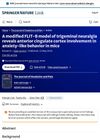 A modified FLIT-B model of trigeminal neuralgia reveals anterior cingulate cortex involvement in anxiety-like behavior in mice