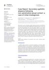 Case Report: Secondary Syphilitic Alopecia Following Non-Penetrative Sexual Contact: A Case of Initial Misdiagnosis