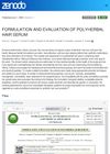 Formulation and Evaluation of Polyherbal Hair Serum