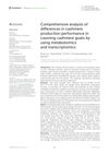 Comprehensive Analysis of Differences in Cashmere Production Performance in Liaoning Cashmere Goats Using Metabolomics and Transcriptomics
