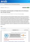 Formulation And Evaluation Of Herbal Hair Oil For Enhanced Hair Growth Activity