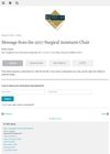 Message from the 2017 Surgical Assistants Chair