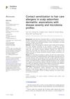 Contact sensitization to hair care allergens in scalp seborrheic dermatitis: associations with disease severity and microbiota profiles