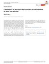 Commentary on Article on Clinical Efficacy of Oral Finasteride by Won, Lew, and Sim