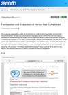 Formulation And Evaluation Of Herbal Hair Conditioner