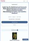 Scale-Up of a Medicinal and Aromatic Plant-Based Shampoo Formulation: Physicochemical Quality, Microbiological Safety, and Stability Analyses