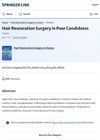 Hair Restoration Surgery in Poor Candidates